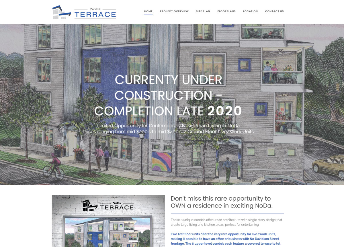 NoDa Terrace | The Brand Affect Website Portfolio